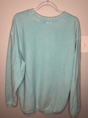 Women's Scoop Neck Sweater in Pale Aqua